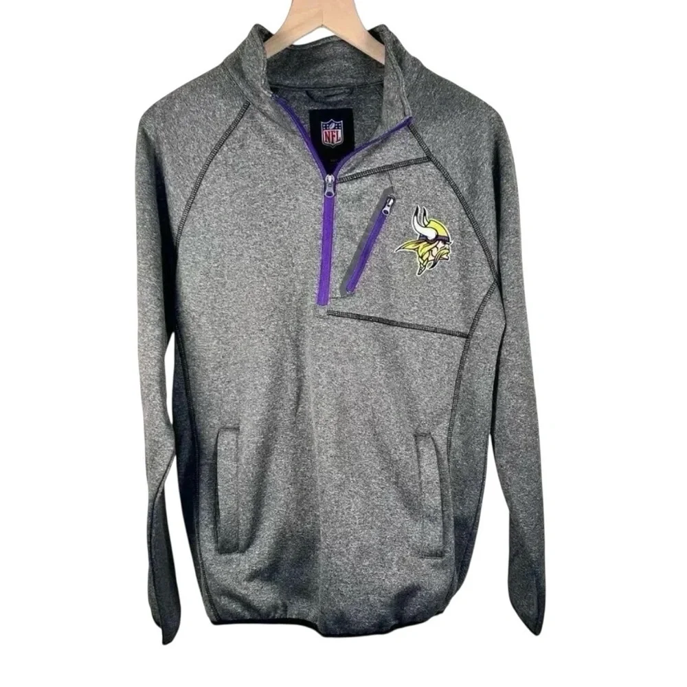 NFL Minnesota Vikings Size Small 1/4 Zip Jacket Top Mountain Trail